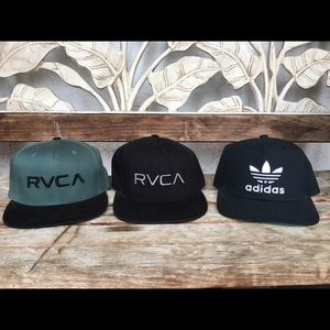 RVCA rvca Adidas Snapback Hats Hat Snap Back Black